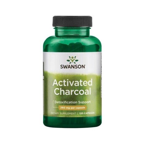 Swanson Activated Charcoal (Carbune activat) 260 mg - 120 Capsule